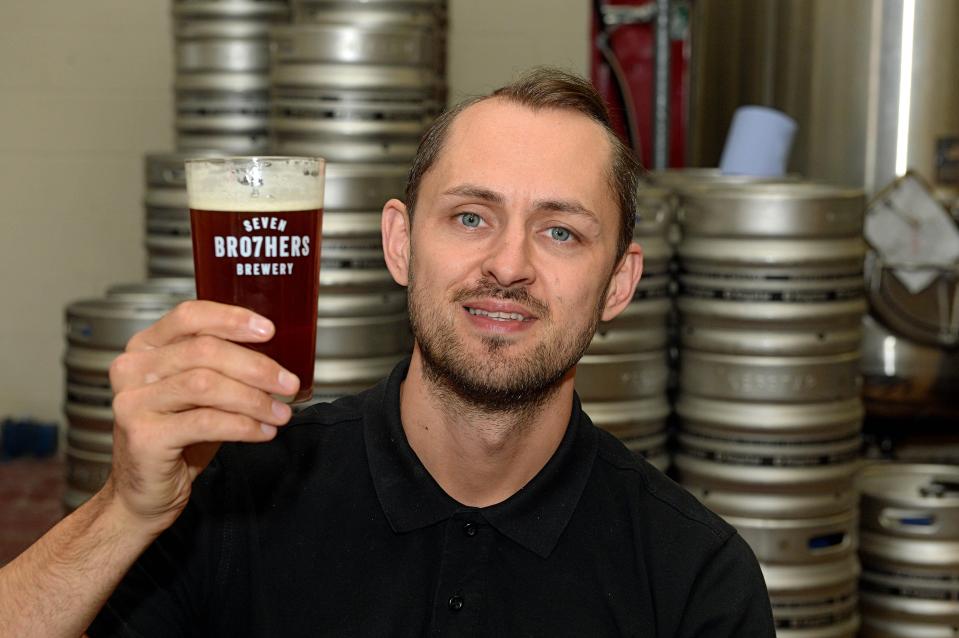  Kit McAvoy, 36, the master brewer for the company