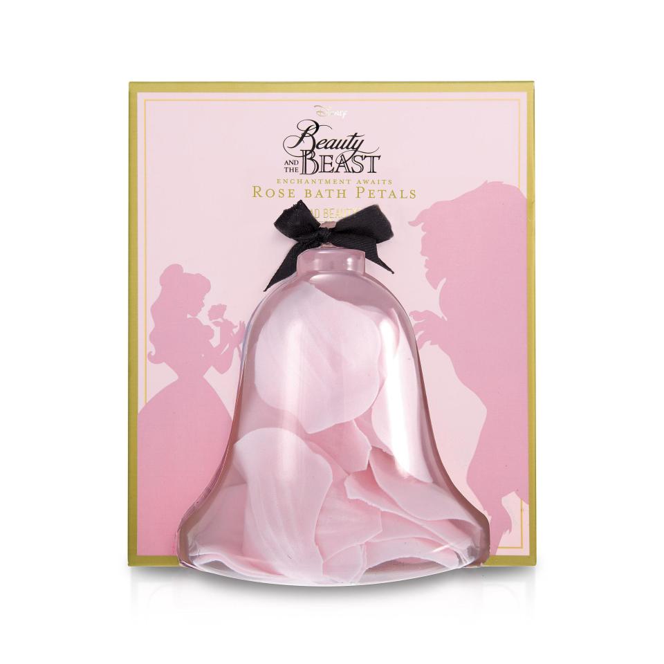  The range is sure to be a hit with Disney fans. Pictured, Beauty And The Beast Bath Petals, £6