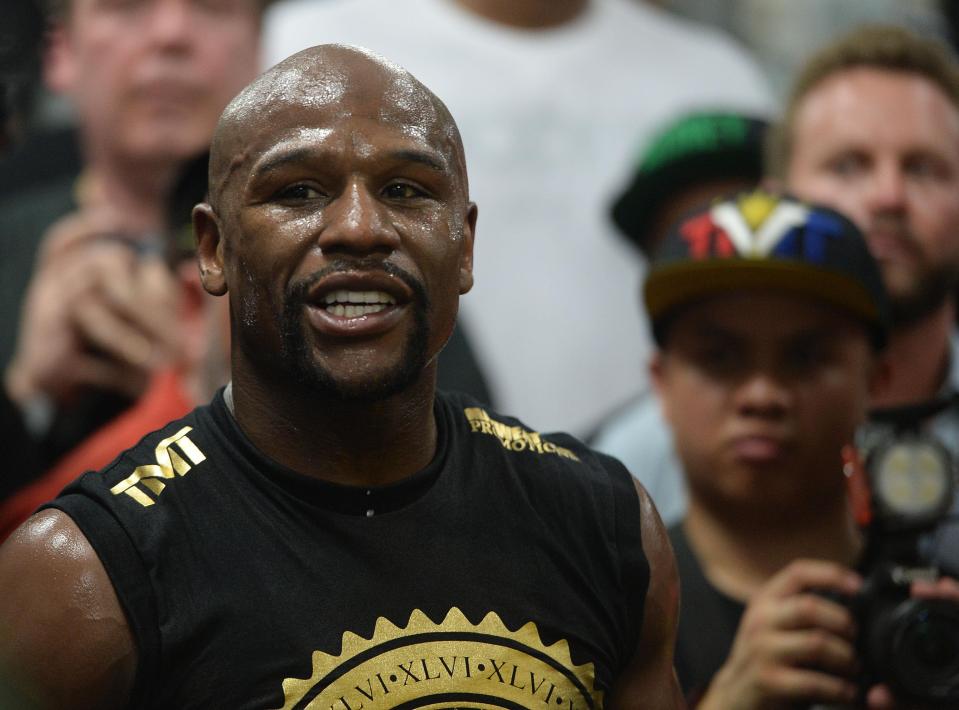 Floyd Mayweather is putting his unbeaten record on the line when he fights at the T-Mobile Arena