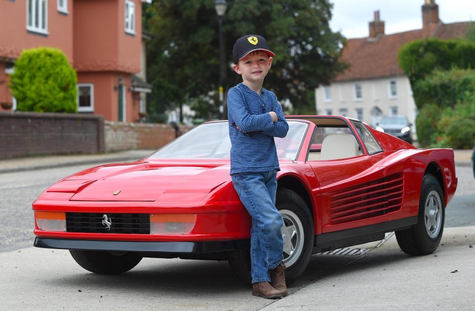  Car fanatic Seb Goss got his hands on the Testarossa toy