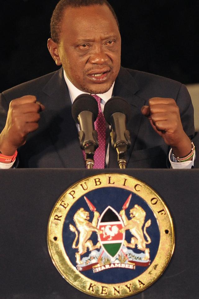  Kenya's President Uhuru Kenyatta has called for calm