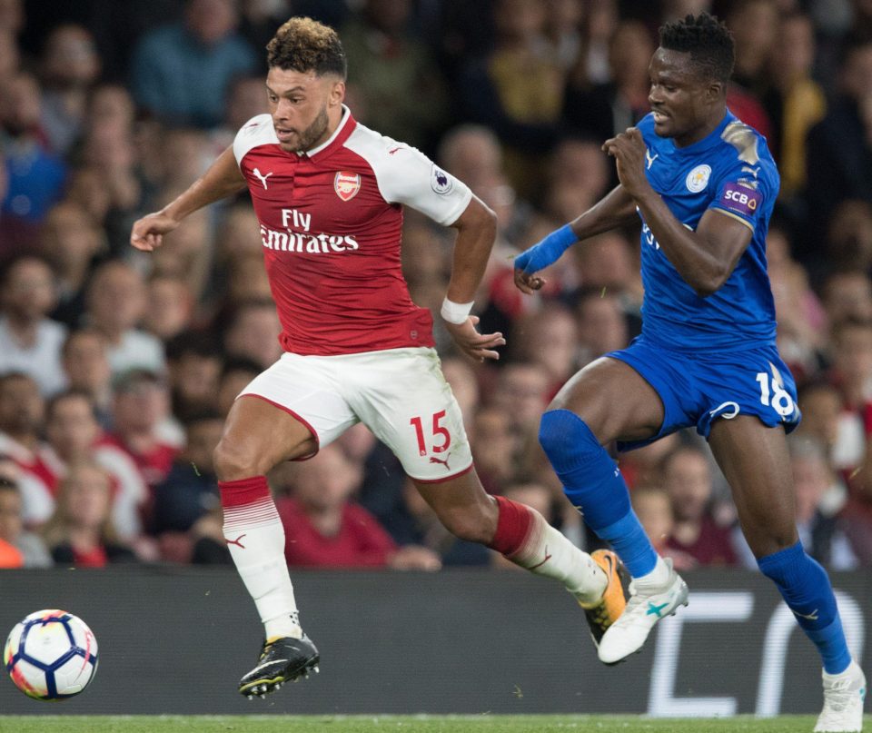 The Arsenal winger made his 66th start against the Foxes; 64 of his first-team appearances have been as a substitute