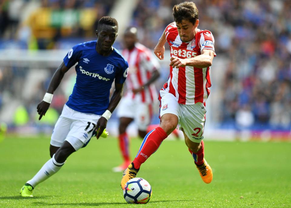 Bojan Krkic, right, is set to leave stoke for Alaves on loan