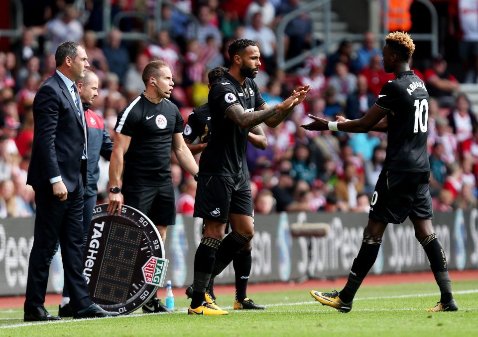  Tammy Abraham is substituted for Kyle Bartley