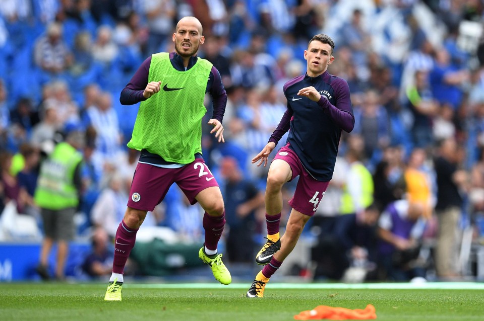 Youngster Phil Foden was rewarded for his fine form with a place on the City bench