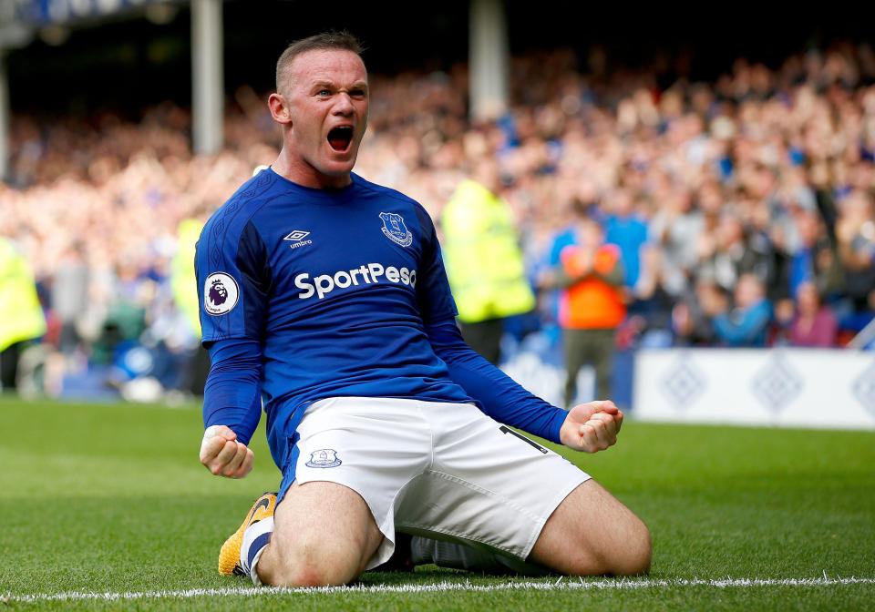 Wayne Rooney scored in his first league game back at Everton