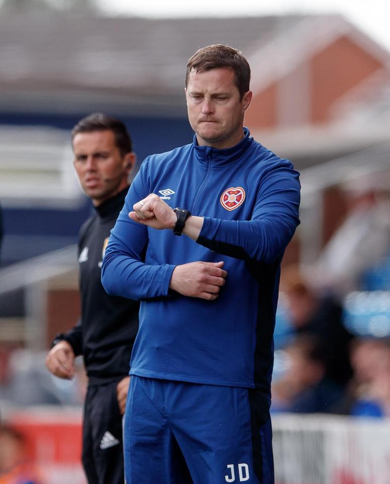  Hearts manager Jon Daly is looking for a result at Ibrox