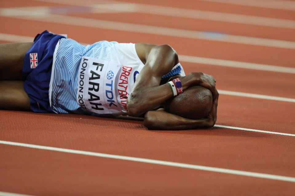 Mo Farah is left distraught as he just comes up short with silver in the 5,000m