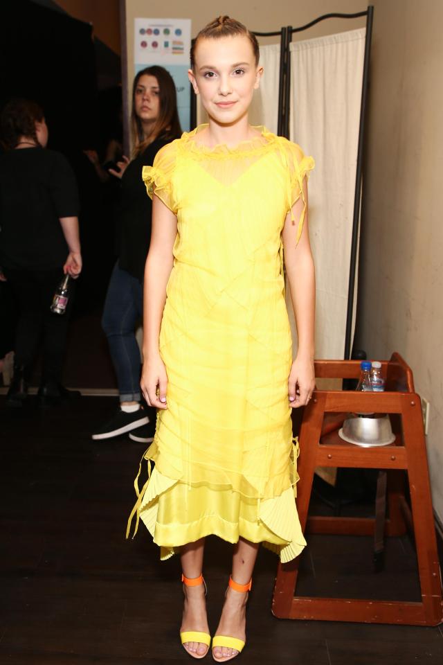  Mille Bobby Brown wore a pretty yellow dress for the awards