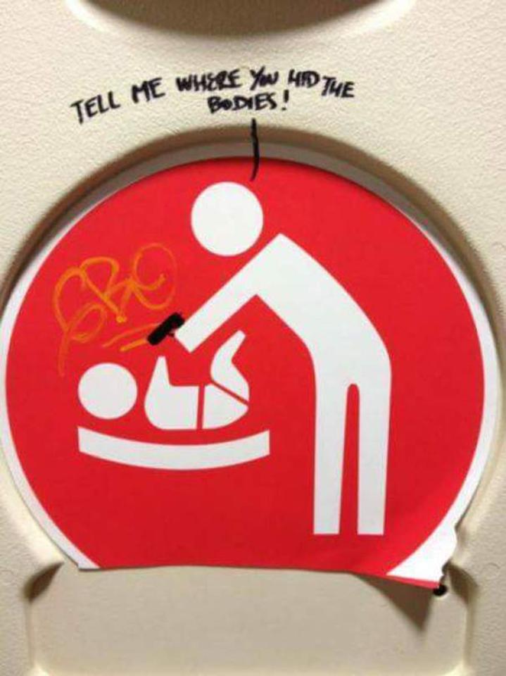  Sometimes the tiniest scribble can bring a whole new meaning to an otherwise innocent sign or public notice