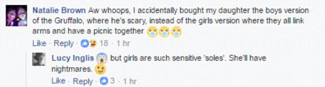  One mum posted a tongue and cheek response after buying the girls' set