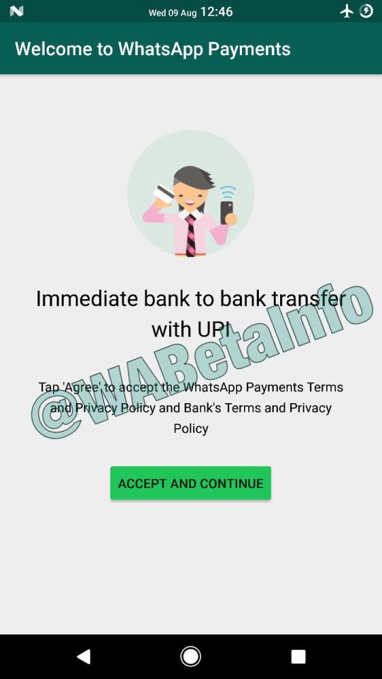  Those using a beta version of the app in India can transfer money over WhatsApp