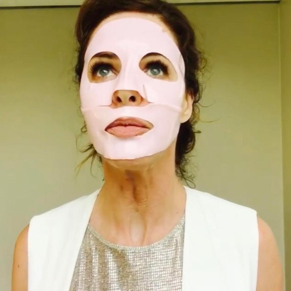  Trinny revealed this week she's found a £10 rubber face mask from Korea that works wonders for her skin