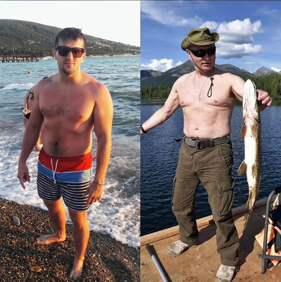  Lads across Russia have been posting pictures of themselves aping their leaders tough-guy photoshoots