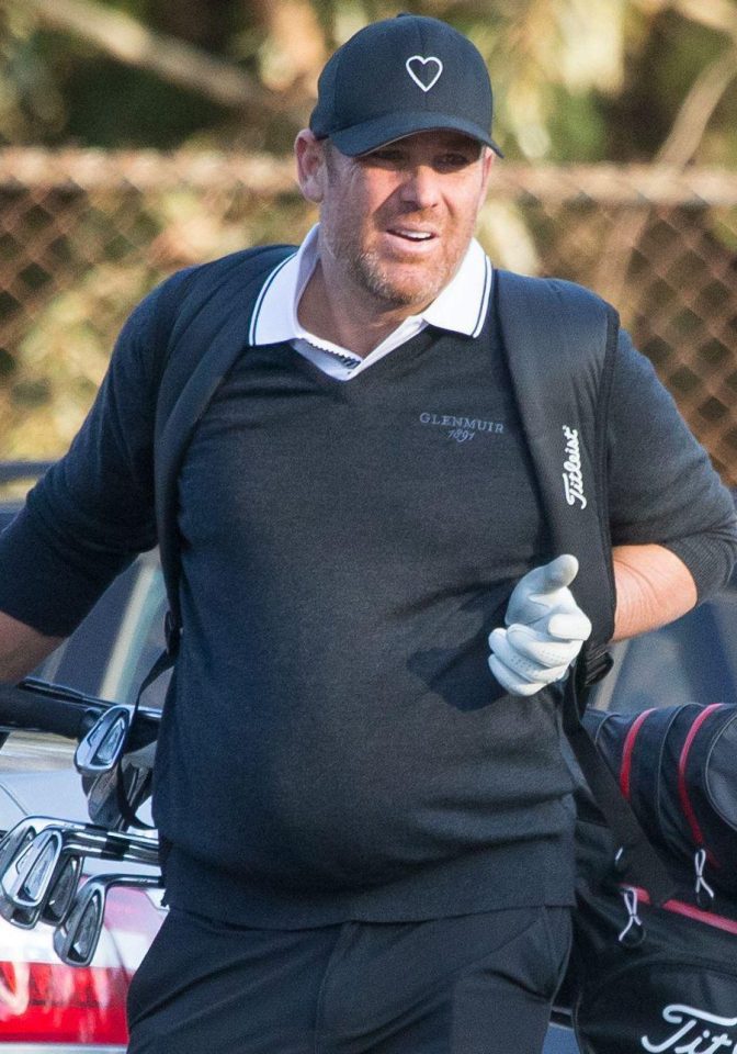  Shane Warne looks as though he needs to shift a pound or two