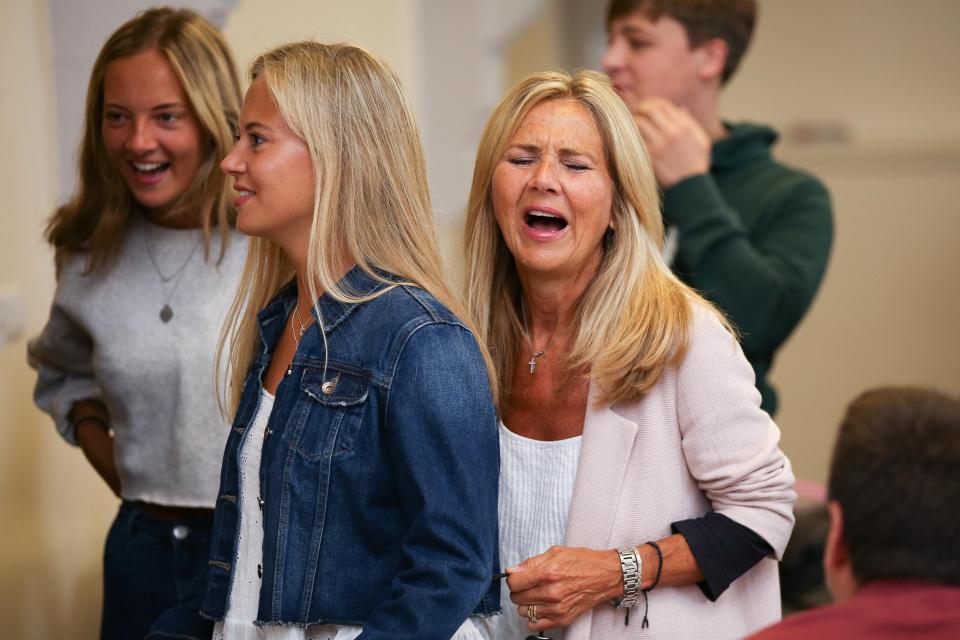  Students at Nottingham High School collect their results