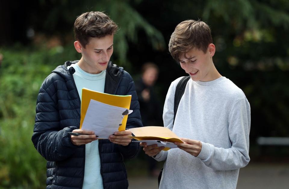  Twins James (left) and Toby Houston opened their results side-by-side