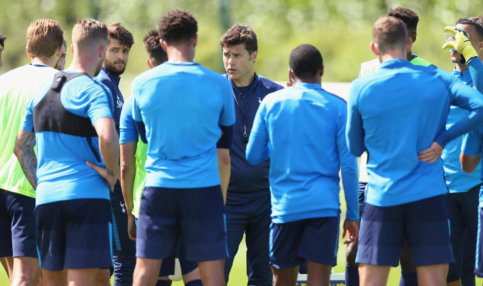 Poch prepares his Spurs players for their Wembley clash