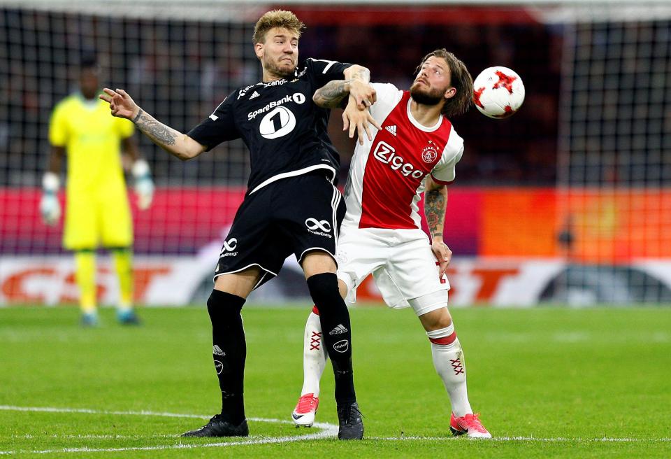  A reunion with Nicklas Bendtner (left) could be on the cards