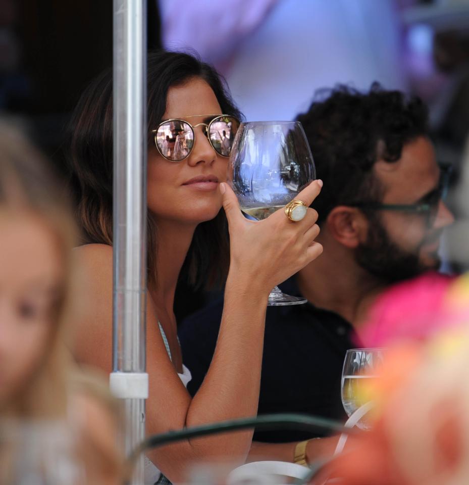  Lucy Mecklenburgh couldn't stop smiling as she enjoyed lunch with Adam Thomas