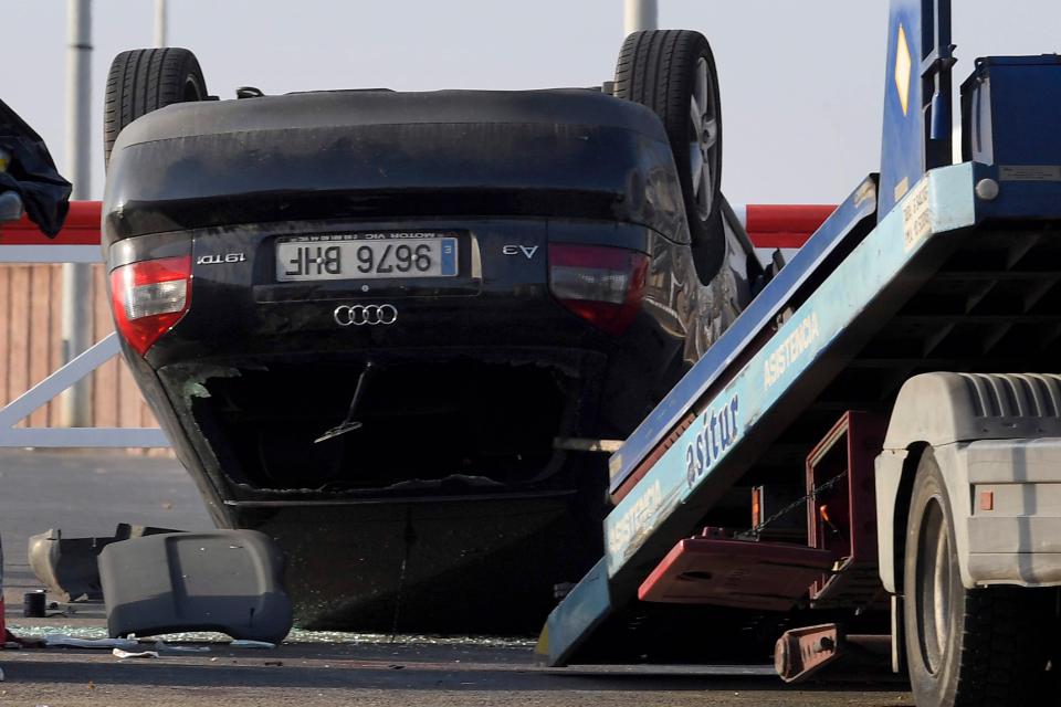  The car involved in the terrorist attack in Cambrils