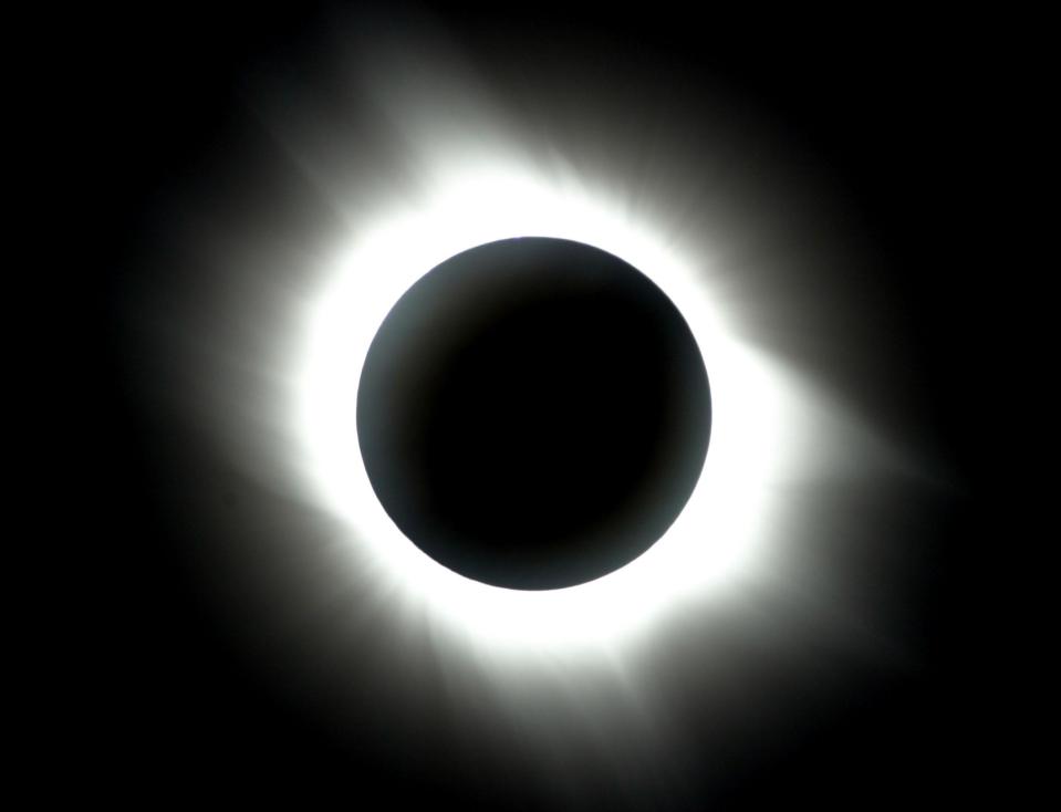  A total eclipse of the sun is where the moon completely blocks out the sun for a brief moment