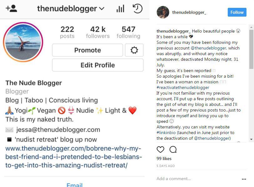 Jessa shared her plight on both her blog and her new Instagram page