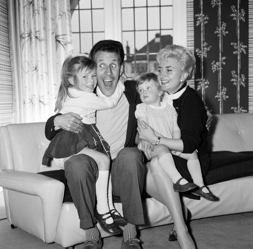  Bruce pictured with his first wife Penny and daughters Julie and Debbie