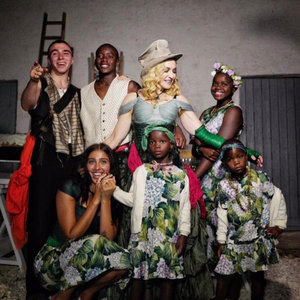 Madonna shared this adorable picture of herself and her six children recently