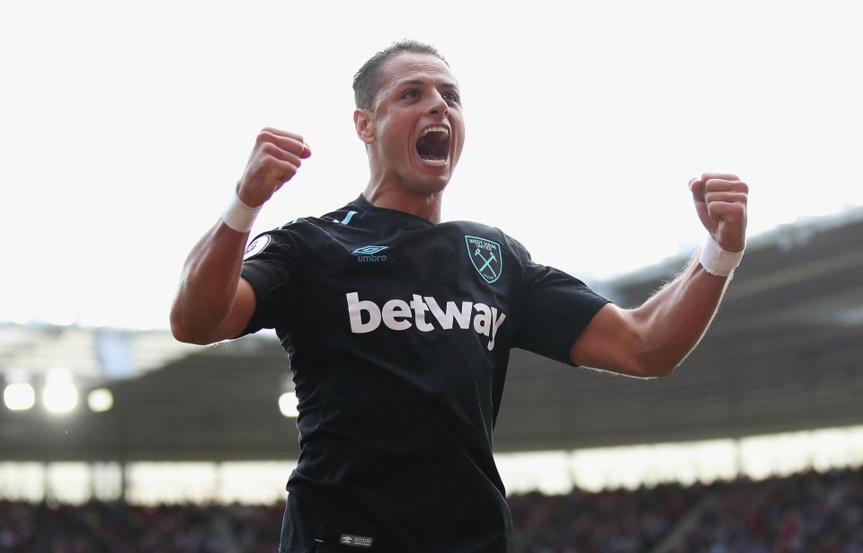  Javier Hernandez is off the mark for West Ham