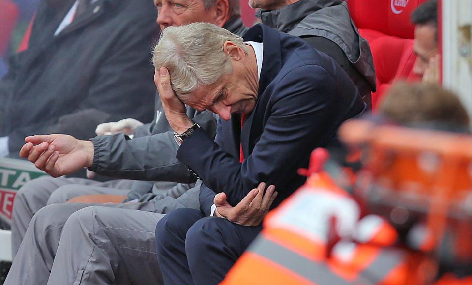 Arsene Wenger cut a frustrated figure at times