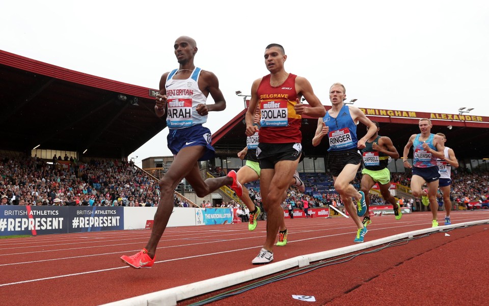 Mo Farah won his final ever track race in the UK at the Birmingham Grand Prix