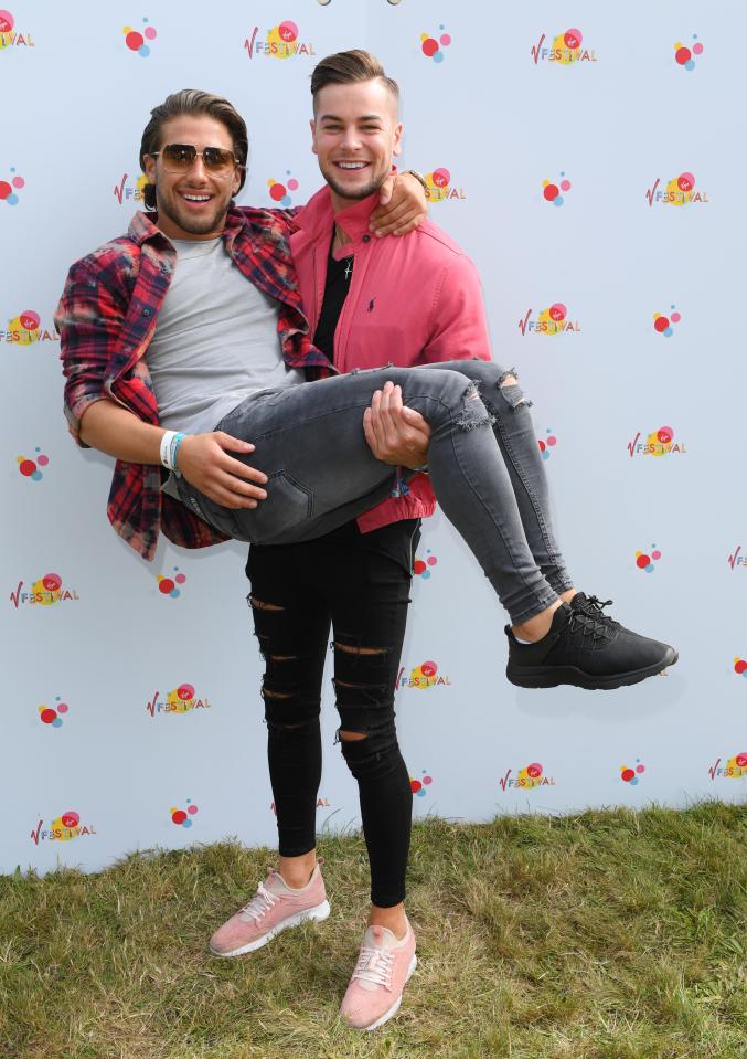  Best pals Kem Cetinay and Chris hung out at V Festival this weekend