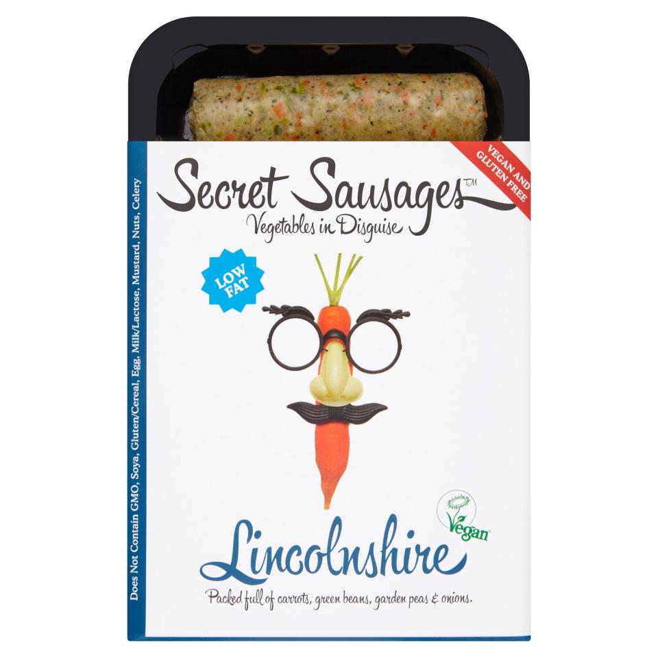 Buy a pack of Secret Sausages Vegetable Lincolnshire Sausages, 240g, for £3.89 and add another free