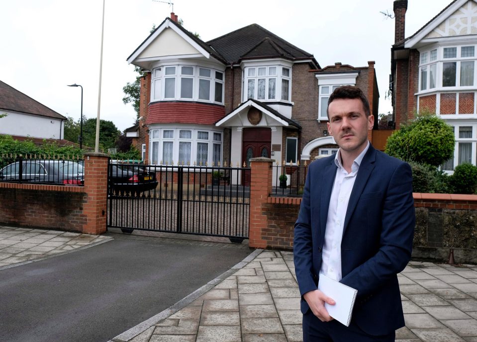  Reporter Richard Wheatstone outside the dictatorship's £1.3m base in West London