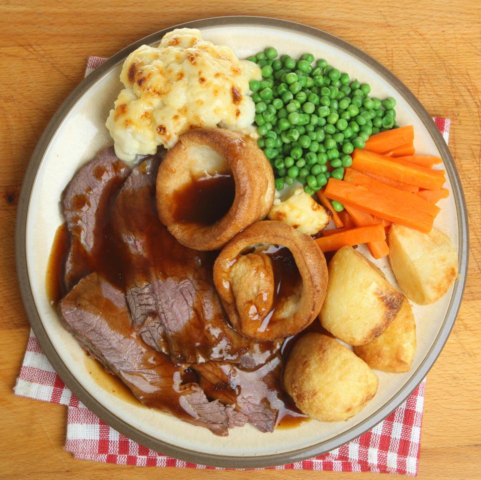  A British Sunday roast dinner gives you the opportunity to spend time with your loved ones over a delicious meal