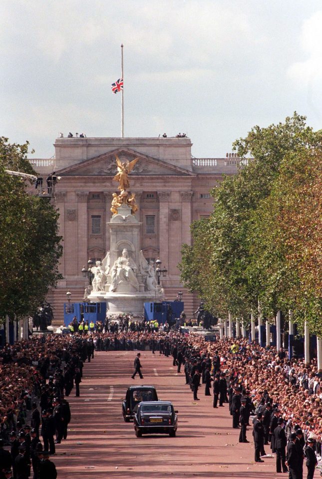  Hundreds of thousands came to see Diana's hearse go by