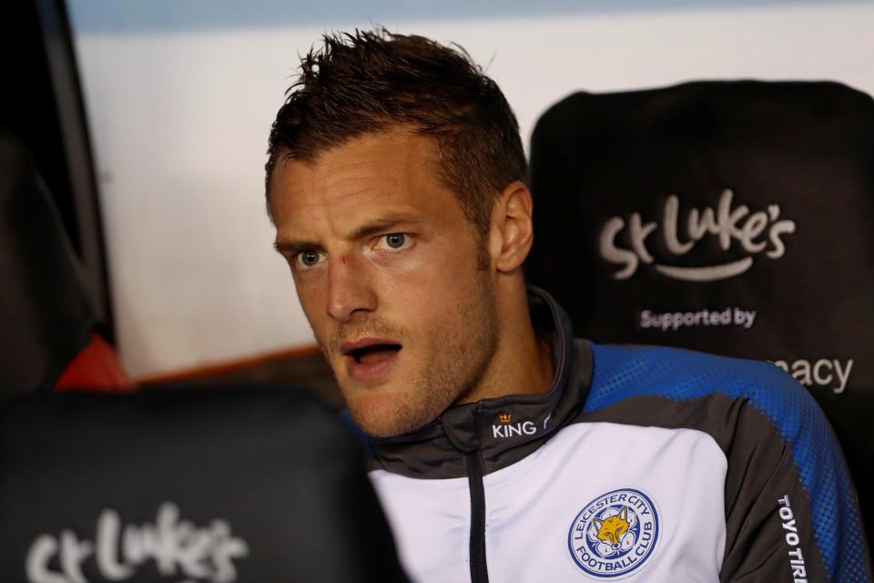 Jamie Vardy was left on the bench in his hometown