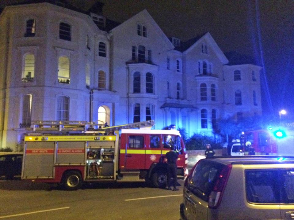  Emergency services gathered outside the property in South View in the early hours of this morning