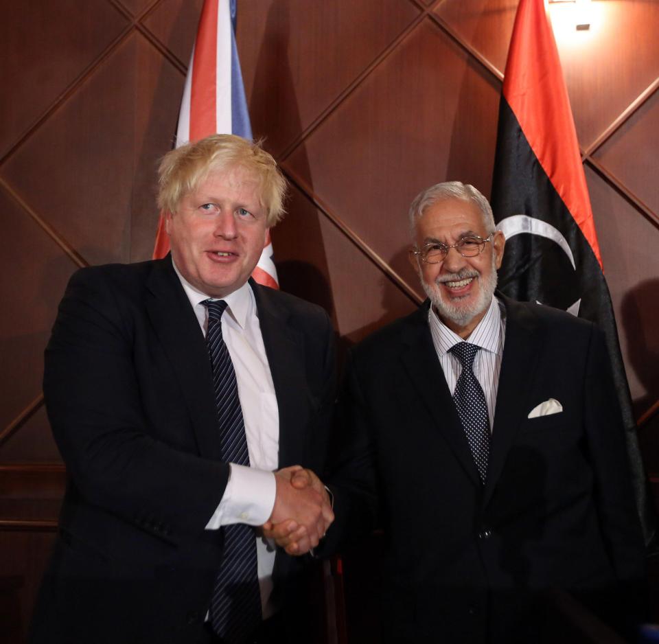  Boris Johnson, pictured with Libya's foreign minister, has been visiting the war-torn country