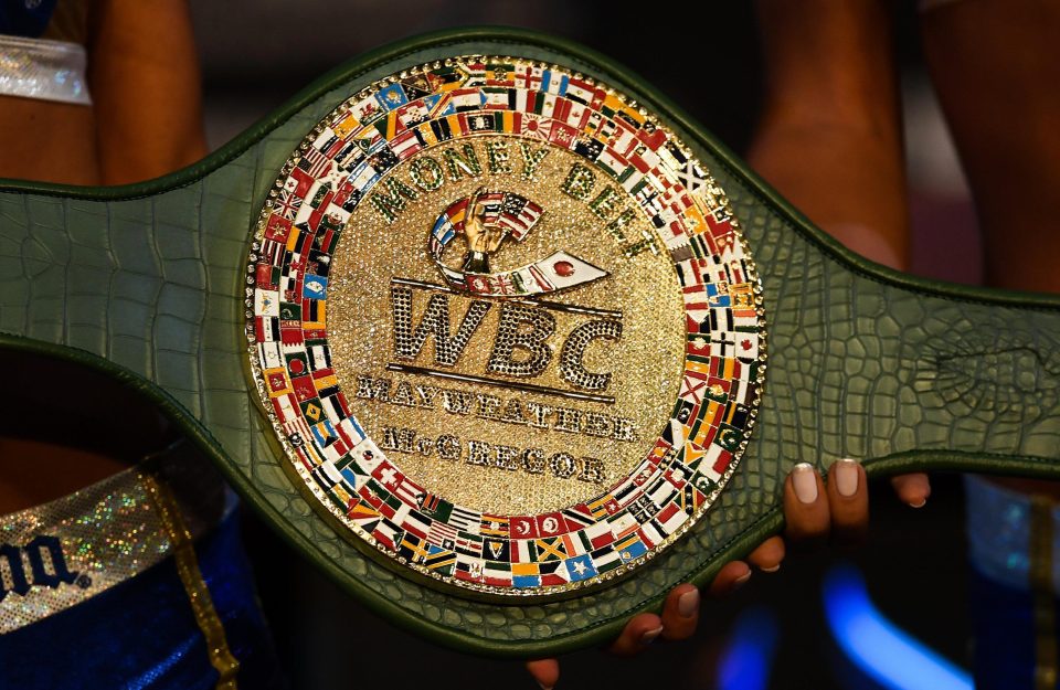 The WBC money belt is also made from alligator leather and has over 3,000 diamonds