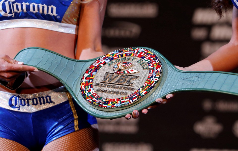 The WBC unveiled a special 'money belt' at stake this weekend in Las Vegas