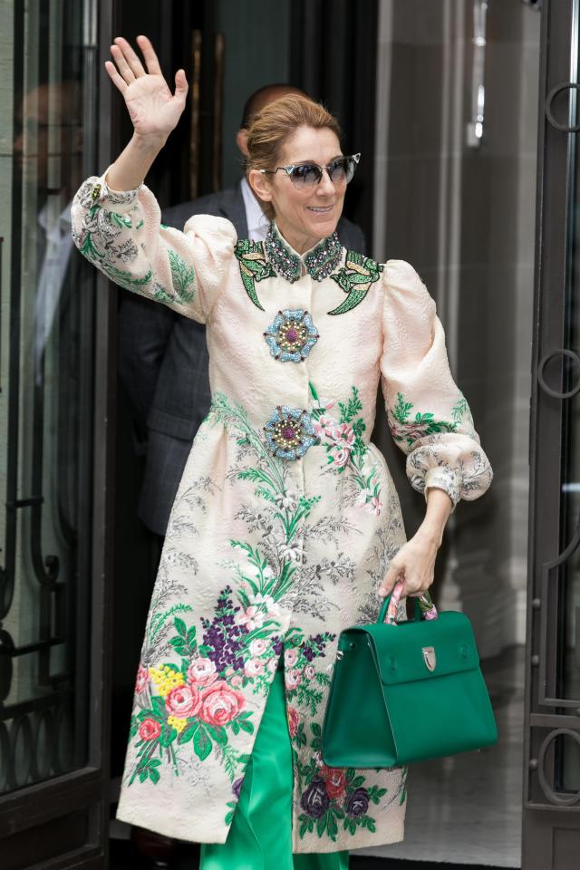  Celine shows ultimate #stylegoals in the floral coat by Gucci