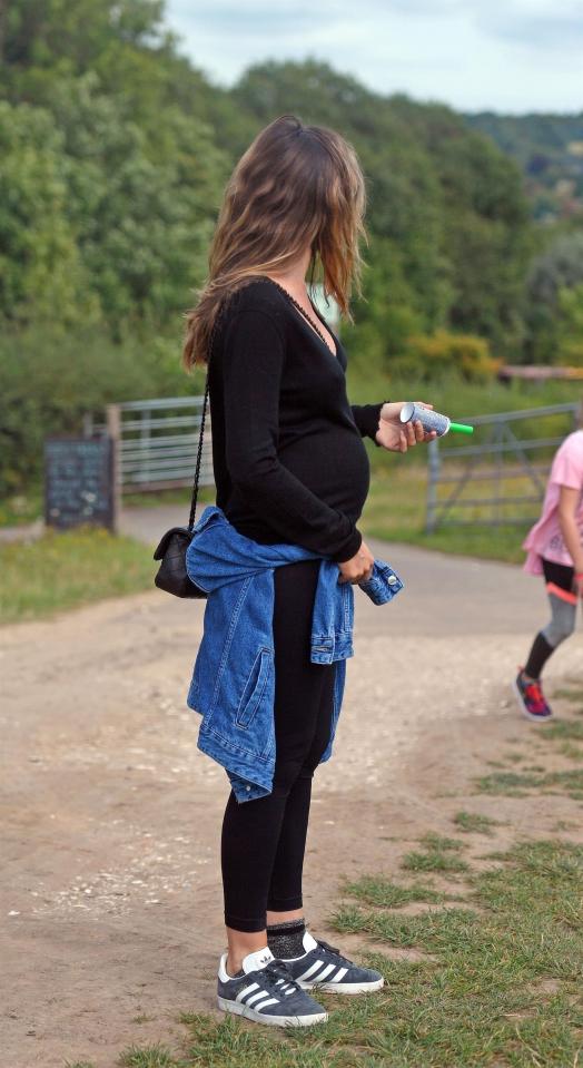  Abbey's bump is growing as she could now be around four to five months pregnant