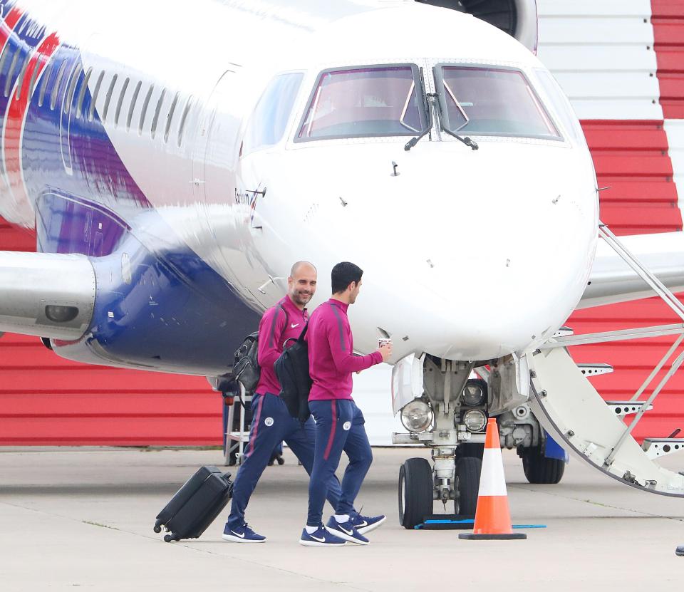 The City squad will be using the aircraft to travel down to Bournemouth