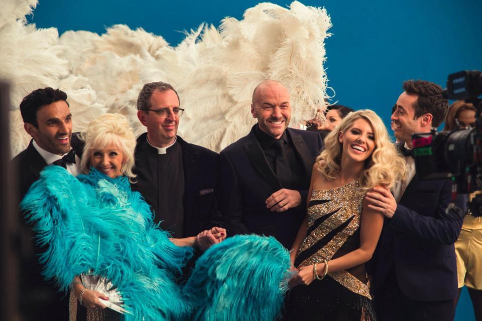  From left to right, Davood Ghadami, Debbie McGee, Reverend Richard Coles, Simon Rimmer, Mollie King and Joe McFadden