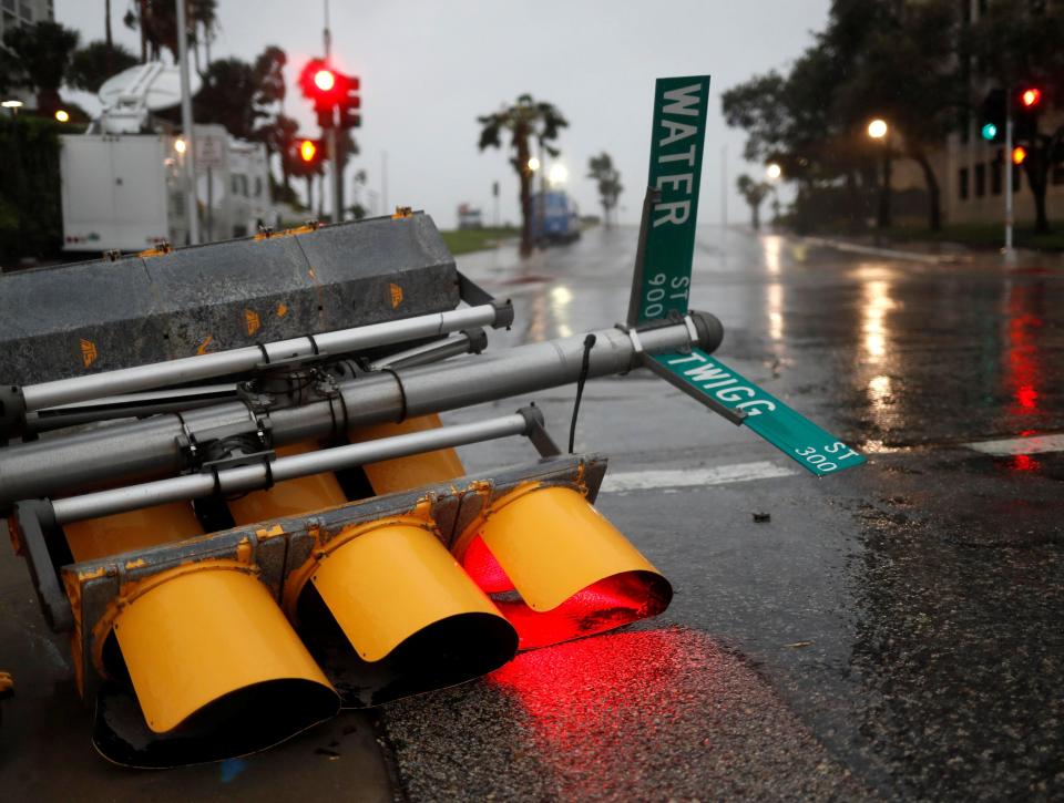  There has been extensive damage across south east Texas as winds of up of 130mph ripped through the region