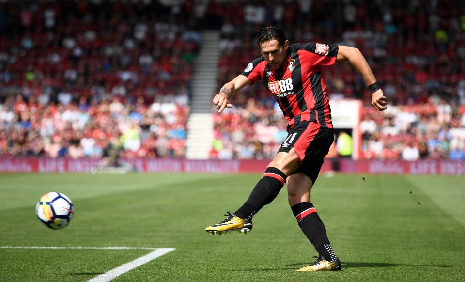  The defender's howitzer put Bournemouth ahead early on