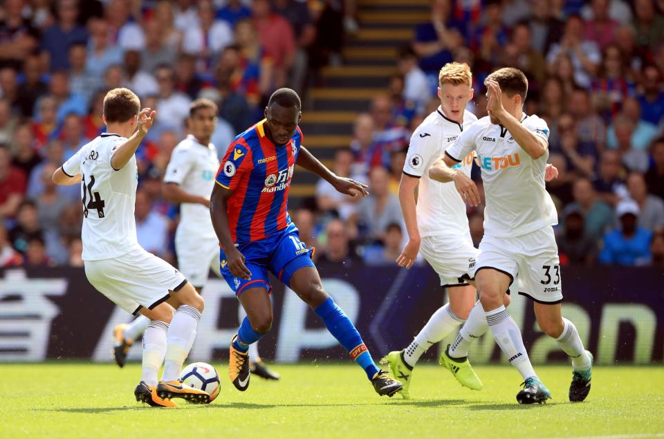  Christian Benteke was forced to feed on scraps throughout the match