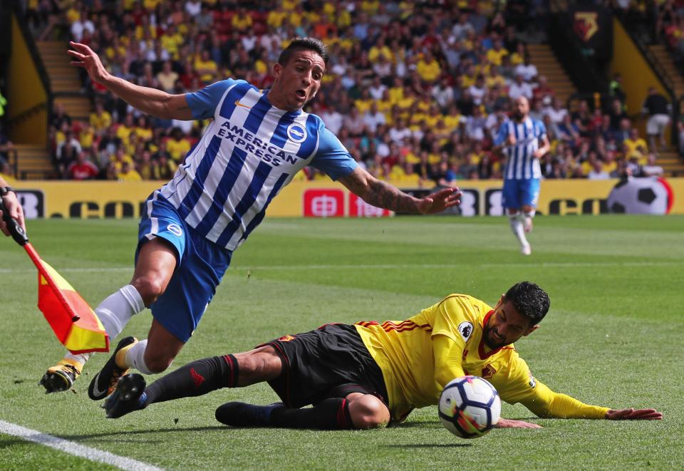  Miguel Britos catches Anthony Knockaert with shocking tackle